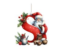 Christmas Decorations 26 Red Letters and Hat Christmas Tree Decorations A To Z Letter Decorative Xmas TreeDecorations, Pendant Personalized DIY Baubles Letter Hanging Ornament (S)