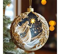 Christmas Decorations 2D Angel Bauble 8cm Hope Tree Hanging Ornament Home