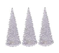 Christmas Decorations, 3 Pcs Lighted Christmas Tree Colorful LED Acrylic Night Light Table Top Christmas Trees Holiday Decoration Multicolored Light Up Glitter (2.95inch)