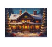 Christmas Decorations 300 Pcs Jigsaw Puzzle Bundle Christmas Holiday Family Puzzle Lovers Fun Family Game Mindful Activity Spring Cardboard 300 PCS