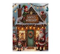 Christmas Decorations 500 Pc Classic Jigsaw Puzzle Christmas Holiday Puzzle for Adults Hard Challenging Hobby Home Decor Poster Sturdy Creativity & Gift Giving 500 PCS