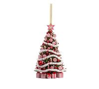 Christmas Decorations Acrylic Fun Books Tree Ornaments Novelty Baubles for Xmas Crafting Supplies Personalised Hanging Classroom Library Window Living Room Pendant Gift