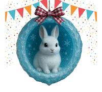 Christmas Decorations Animals, Acrylic Figurine Two Dimensions Ice Cave Ornaments, Ice Cave Ornaments for Christmas Tree - for Home, Farmhouse, Bedroom, Outdoor, Wall, Interior