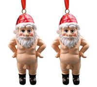 Christmas Decorations Bad Santa Rude Christmas Tree Rude Baubles Unusual Weird Gifts Naked Santa Decorative Xmas Decor Silly Gifts for Men for Wife Party Ornaments Lego Tree Decorations