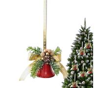 Christmas Decorations Bell Shape, Decoration with a Pine Needles, Christmas Hanging Bells - for Festive Gathering Porch Party Office and Home Centerpieces