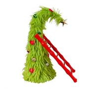 Christmas Decorations,Bendable Green Christmas Tree,Tabletop Christmas Tree With Lights & Red Ladder,Bendable Tabletop Christmas Tree With Plastic Stand,Holiday Decor For Home Office