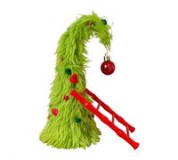 Christmas Decorations,Bendable Green Christmas Tree,Tabletop Christmas Tree With Lights & Red Ladder,Bendable Tabletop Christmas Tree With Plastic Stand,Holiday Decor For Home Office