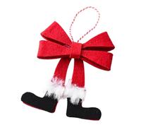 Christmas Decorations Bow Hanging Ornament For Festive Elegant Bow With Drop Pendants For Holiday Season Ideal Home And Christmases Party Decorations Hanging With Drop Pendants Christmases