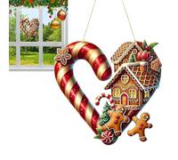 Christmas Decorations Bread Pan Ornaments,Pan Man Decorations | Acrylic Christmas Tree Ornaments - Gingerbread House for Living Room Patio Garden