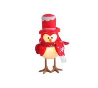 Christmas Decorations Christmas Decorations Battery Powered LED Bird Statue Desktop Holiday Creating A Festive and Warm Atmosphere in Any Room.(Red, 22x11cm)