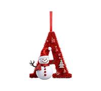 Christmas Decorations Christmas Decorations Tree A To Z Letter Decorative Xmas Pendant Personalized Diy Baubles Snowman Letter Xmas Hanging Ornament (A)