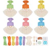 Christmas Decorations Christmas Gnome Knitting Kit With Instructions 1 Set DIY Knitting Santa Claus Making Santa Gnome Making Indoor Home Decor Merry