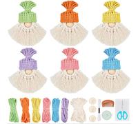 Christmas Decorations Christmas Gnome Knitting Kit With Instructions 1 Set DIY Knitting Santa Claus Making Santa Gnome Making Indoor Home Decor Merry Christmas Decoration Happy New Years