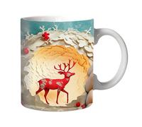 Christmas Decorations Christmas Mug Inflated Snowman Mug Santa Press Puffy 15oz 11oz Coffe Xmas Decor