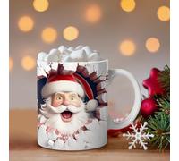 Christmas Decorations Christmas Mug Inflated Snowman Mug Santa Press Puffy 15oz 11oz Coffe Xmas Decor