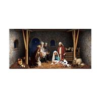 Christmas Decorations Christmas Nativity Garage Door Banner, Nativity Scene Murals Christmas Garage Decorations Cover Extra Large Merry Christmas For Photo Xmas