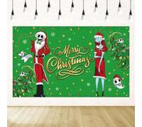 Christmas Decorations Christmas Nightmare Before Backdrop Christmas Banner Jack and Sally Decor Christmas Decorations for Home Party
