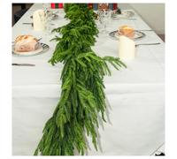 Christmas Decorations, Christmas Ornaments, Garland, 1.8M Decorations Norfolk Pine Stairs with A Bell Door Xmas Green Garland Fireplace Prelit Xmas Staircase Bannister Mantlepiece Holly