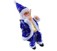 Christmas Decorations Christmas Ornaments Xmas Gifts Christmas Music Old Man Doll, Ladder Climbing Santa Claus Climbing Beads Santa Claus, Battery Electric Music Old Man for Christmas, Tree