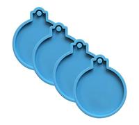 Christmas Decorations Christmas Silicone Mould Silicone Mould Ornament Round Pendant (Black, One Size)