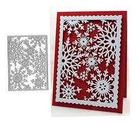Christmas Decorations, Christmas Snowflake Metal Die Cuts,Frame Snow Flower Cutting Dies Cut Stencils for DIY Scrapbooking Album Decorative Embossing Paper Dies for Card Making