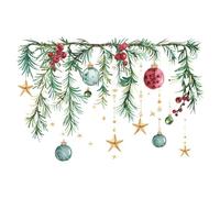 Christmas Decorations Christmas Star Hanging Lamp Toilet Stickers Bathroom Toilet Home Decor Stickers for Holiday Party
