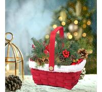 Christmas Decorations Christmas Sweethearts Basket Gift Gift Basket Gift Box Candy Box Snowflake Crisp Christmas Packaging Box Biscuits Box Suitable For Festivals