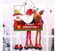 Christmas Decorations Christmas Tree Decoration Door Decorations Door Sign Santa Snowman Hanging Pendant Christmas Door Hanger Christmas Ornament for Xmas Holiday Party Supplies Home Front Door Wall