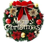 Christmas Decorations, Christmas Wreaths for Front Door, 30cm Christmas Ball Wreath with Bells,Christmas Door Wreath for Outdoor Indoor Window Wall Xmas Winter Decor