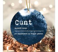 Christmas Decorations Cunt Definitions Primitive Quotes Xmas Pendant Flat Craft For Home Holiday Friends
