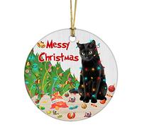 Christmas Decorations, Cute Cat Christmas Tree Decorations, Cat Christmas Decorations, 2D Acrylic Pendants, Perfect For Home Party Decorations And Photo Props.