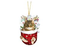 Christmas Decorations Cute Cat Hanging Ornaments for Christmas Tree, Funny Xmas Pendant Christmas Ornaments, Novelty Funny Cat Pendant, Hanging Pendant Decorations for Home Xmas Party