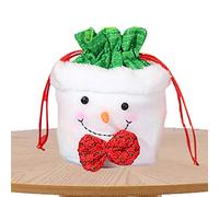 Christmas decorations, Decorations, Holiday Decoration, Bags for Gifts - Drawstring Goody Treat Sacks Party Favors, Santa Claus/Snowman/Elk Styles(Snowman)