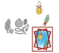 Christmas Decorations Die Cuts for Card Making Jingle Bells Tree Branches Metal Cutting Dies Sets for DIY Handmade Scrapbooking Paper Crafting Festivals Album Party Wedding Decorative Supplies