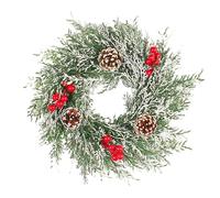 Christmas Decorations Elegant Wreath For Front Door Year Round Seasonal Home Wall Hanging Ornament With Realistic Greenery And (Green, 40cm)