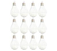 Christmas Decorations Fillable with Bulb - Decorations with Large Opening - Decorative Christmas Jars - for Fireplaces, Trees, Garlands Entrance Room
