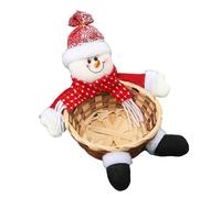 Christmas Decorations for Bedroom 1PC Christmas Candy Storage Basket Santa Snowman Candy Bowl Basket Decoration Snacks Holiday Table Decoration Tray Gifts(B,One Size)