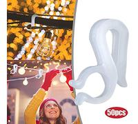 Christmas Decorations for Bedroom Mini Outside Christmas Hooks Light Lights Gutter Clip String Plastic Hang Hooks Tools Home Improvement (C, One Size)