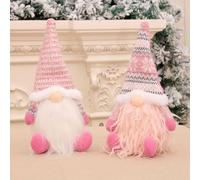 Christmas Decorations for Bedroom The Christmas Telescopic Rod Faceless Doll Window is Decorated with Santa (White, 28x15)