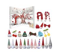 | Christmas Decorations For Home Decoration - 24 Day Countdown for Table Centerpiece Office Fireplace Christmas Tree