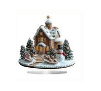Christmas Decorations for Indoor Use Festive Kitchen Accessories as Table Gift Elegantly Designed Desktop Ornament for Winter Living Room Beautification Ideal (White, 17 x 20 cm)