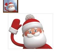 Christmas Decorations For , PVC Santa Claus Greetings Adhesive Decorations For Home, Glass For Holidays | For Bathrooms, Kitchens, Bedrooms, Living Room, School