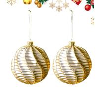 Christmas Decorations For The Christmas Tree | 2Pcs Reflective Hanging Christmas Balls Supplies 8cm - Vintage Christmas Decorations,For Indoor And Outdoor Winter Home Family Friends Wall And Window