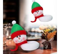 Christmas Decorations for Tree Christmas Small Flannel Wine Glass Hugging Old Man Snowman Decorations (B, 9x8x3cm)
