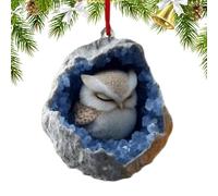 Christmas Decorations - Hanging Animals in Hole 10 cm for Christmas Tree Ornaments - Charm Figurine Acrylic Flat Decor 2D for Friends, Couple, Family, Gathering, Party, Holiday, Favourite, Window