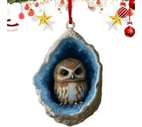 Christmas Decorations | Hanging Animals in Hole 10 cm for Christmas Tree Ornaments - Charm Figurine Acrylic Flat Decor 2D for Friends Couple Family Gathering Party Holiday Favourite Window