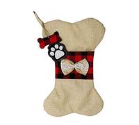 Christmas Decorations Hanging Ornament Christmas Tree Decorations Christmas Stocking Dog Paw Plaid Gift Bag Stocking Candy Bags Hanging Ornaments for Xmas Tree Holiday Party
