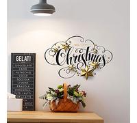 Christmas Decorations Holiday Decor Gold Merry Christmas Household Room Wall Sticker Mural Decor Decal Removable Home Ornaments Christmas Holiday Party Decor
