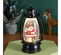 Christmas Decorations Home Christmas Decorations Crystal Glowing Portable Oil Lamp Falling Snow Lamp Desktop Decoration (C, 14. 00)