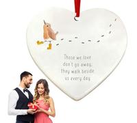 Christmas Decorations in Heart,Love Ornaments for Christmas Tree,Motivational Hanging Pendant | Those Who We Love Do Not Leave, Walk to Our Side Everyday Cora Sign